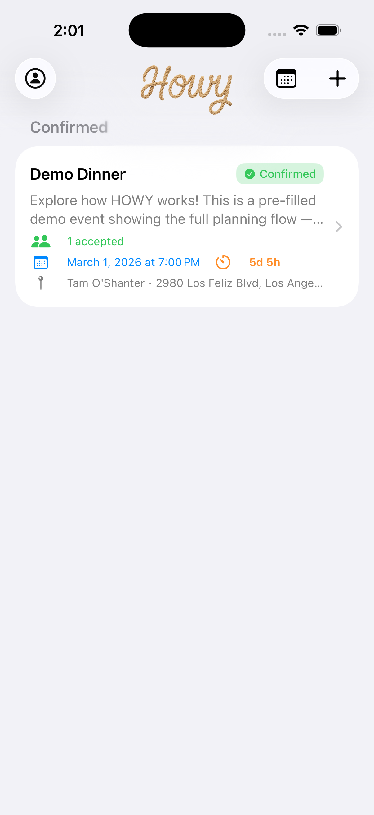 HOWY App Screenshot